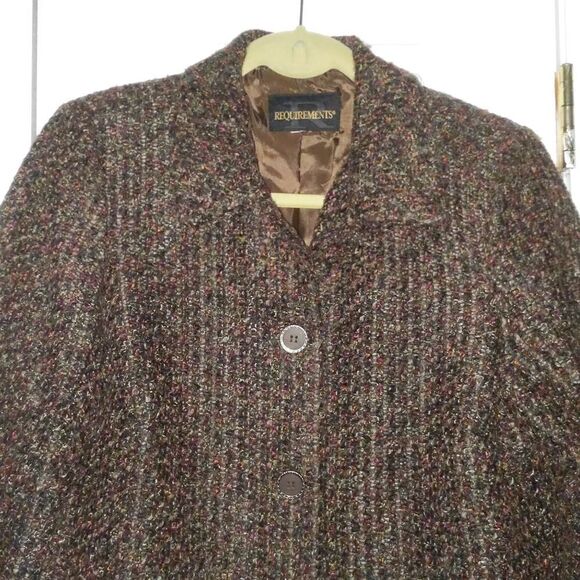 Requirements tweed brown poly/mohair jacket - Picture 3 of 7